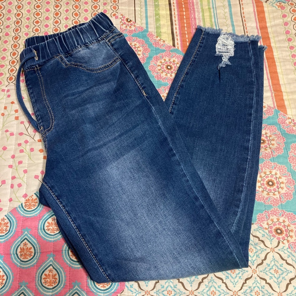 Vibrant Blue YMI Ripped skinny Jeans